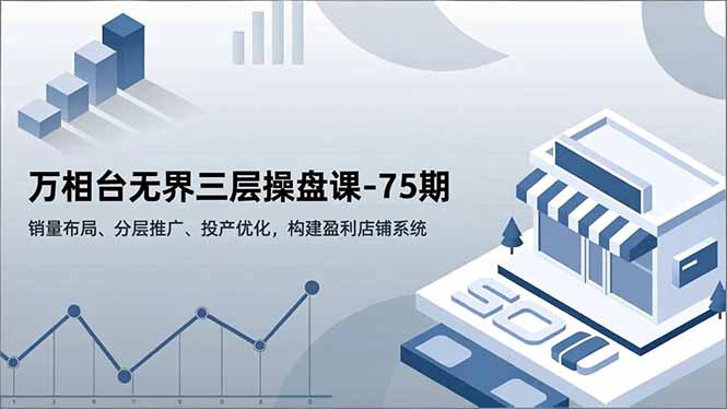 萬相臺無界三層操盤課-75期，銷量布局、分層推廣、投產(chǎn)優(yōu)化，構(gòu)建盈利店鋪系統(tǒng)